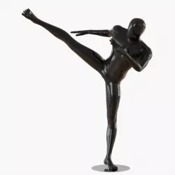 Abstract male mannequin fighter karate 16 3D model