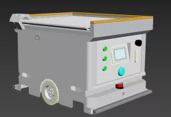 AGV carriage car of belt roller conveyor 3D model