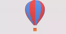Airship or balloon Low-poly  3D model