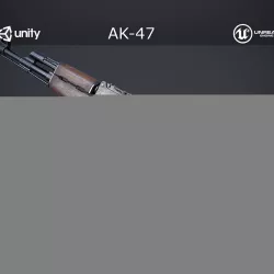 AK-47 Low-poly  3D model