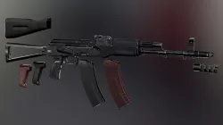 AK-74 Low-poly  3D model