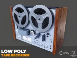 Akai GX4000d Tape Recorder - PBR Game Ready model VR-AR Low-poly  3D model