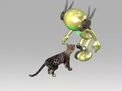 Allon The twin faces smiley Alien 3D model