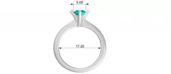 Anello solitario 3D model
