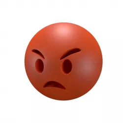 Angry Face 02 Low-poly  3D model