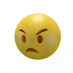 Angry Face Low-poly  3D model