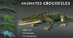 Animated Crocodiles Pack Low-poly  3D model