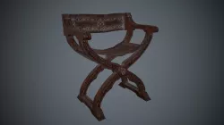 Antique Ancient Chair Low-poly  3D model