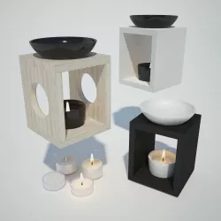 Aroma fragrance Oil Burner Modern Zen 3D model