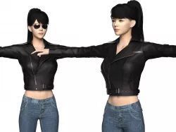 Asian Girls in Leather 3D model