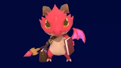 Asset - Game - Character - Baby Dragon - Low Poly Low-poly  3D model