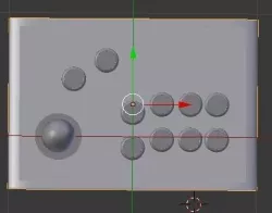 Basic Arcade Fighter Stick 3D model