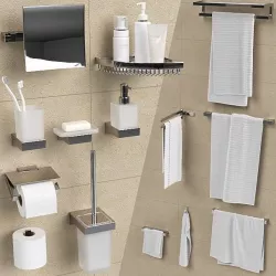 Bathroom accessories Grohe Selection Cube 3D model
