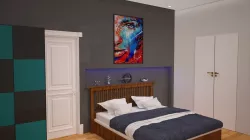 Bedroom 02 with Modern Details 3 3D model Low-poly  3D model