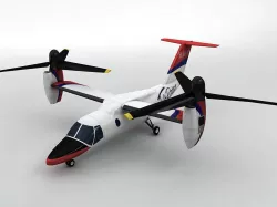 Bell Agusta BA 609 VTOL Aircraft Low-poly  3D model
