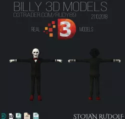 Billy SAW Scary 3D MODELS  Low-poly  3D model