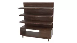  Black Wood Oak Table Cabinet  Low-poly  3D model