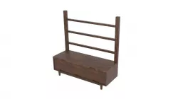 Blackwood Oak Table Cupboard Low-poly  3D model