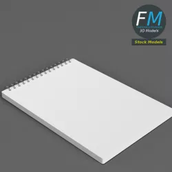 Blank notebook 3D model