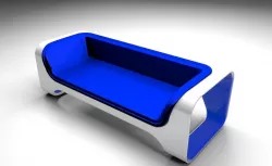 Blue sofa 3D model