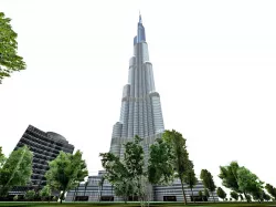 Burj Khalifa Dubai Low-poly  3D model