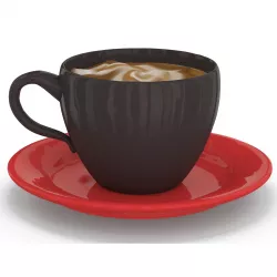 Cappuccino Cup Low-poly  3D model