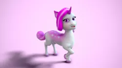 Cartoon unicorn Low-poly  3D model