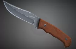 Caspian knife Low-poly  3D model