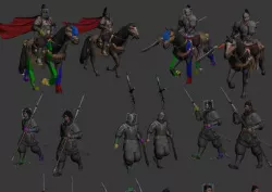 ching troops in the Northern Expedition 3D model