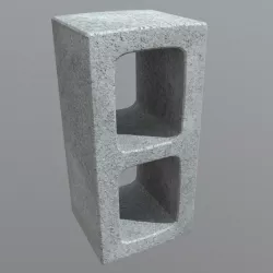 Cinderblock Low-poly  3D model