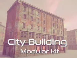 City Building Modular Kit Low-poly  3D model
