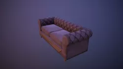 Classic Sofa Low-poly  3D model
