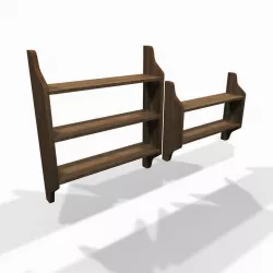 Classic wall shelfs 3D model
