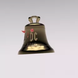 cloche ACDC avec cornes 3D model
