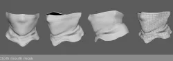 Cloth mask 3D model