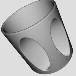 Coffee Mug with Inverted handle 3D model