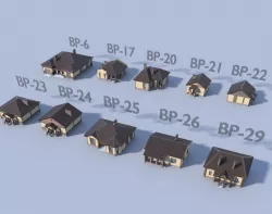 Collection of 10 models of residential one-story houses 3D model