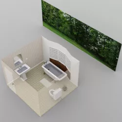 Comfortable Bathroom for DAZ Studio 3D model