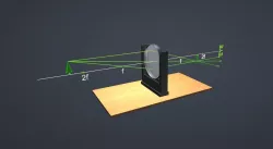 Convex lens 3D model