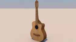 Custom Cuban Tres Guitar 3D model