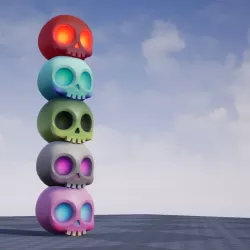 Cute Skull Low-poly  3D model