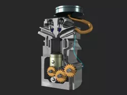 Diesel Engine Inline Four-Cylinder 3D model