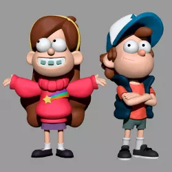 Dipper and Mayble 3D Model Collection