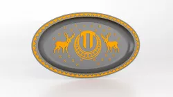 Dish with traditional ornament 3D model