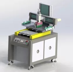 Double platform screen printing machine 3D model
