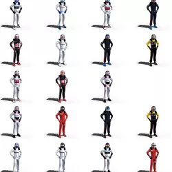 Drivers 2018 Formula 1 Low-poly  3D model