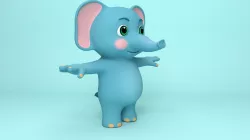 Elephant Cartoon 3D model