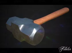 Engineering hammer Low-poly  3D model