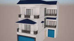 Exterior house Scene with 3ds max and cad file 3D model