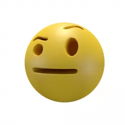 Face With Raised Eyebrow Low-poly  3D model